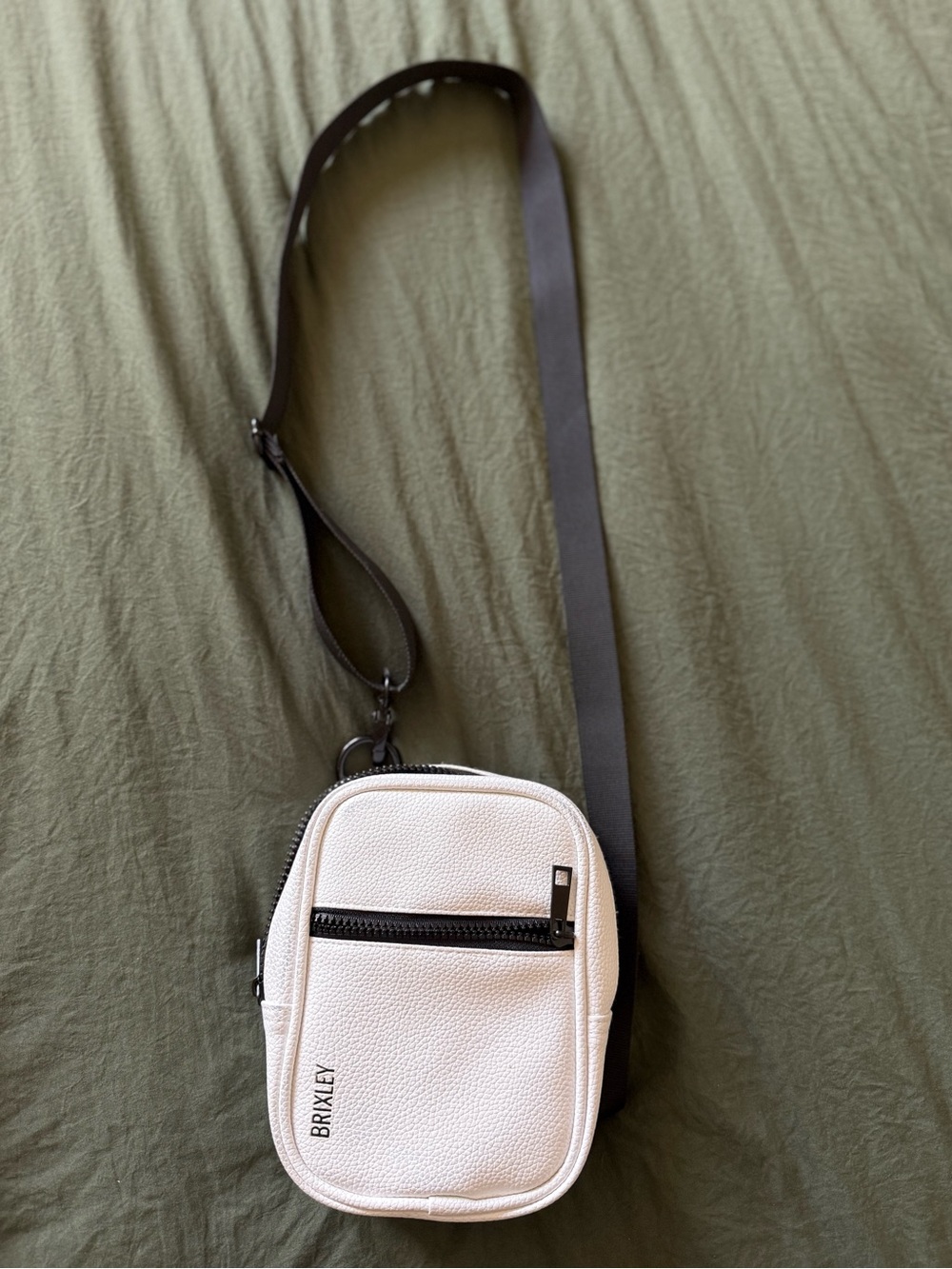 Brixley White leather Crossbody Sling Bag